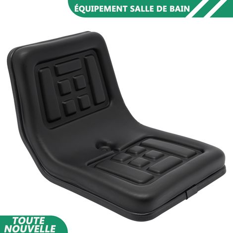 Siège universel de tracteur et siège de tondeuse à gazon en cuir PVC haut dos avec pistes coulissantes réglables pour tondeuse à cheval artisan, chariot élévateur, pelle, Go Kart (1/5)