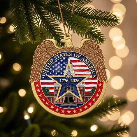 Base Pour Arbre De Noël - Cloche De La Liberté - Décor Patriotique Anniversaire 250 Ans - Pour Intérieur - 1 Pièce (1/3)