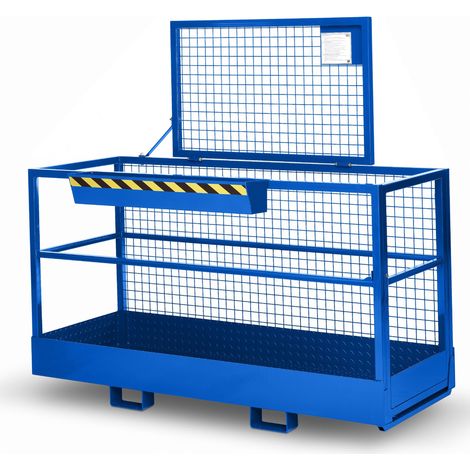 R+R Industrietechnik Arbeitskorb Typ RAK-Big 2000x800x1910mm RAL5010 Enzianblau (1/3)