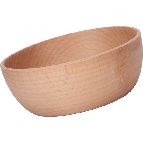 Bol rond en bois de hêtre pour servir salades, fruits, sauces, riz, pâtes et céréales. Petit modèle : 12,5 x 4,5 cm / 4,92 x 1,77 po. (1/5)