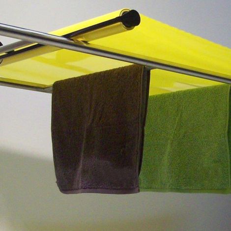 Telo copribucato plastificato impermeabile giallo rullo 5 metri con ganci da balcone esterno (1/5)