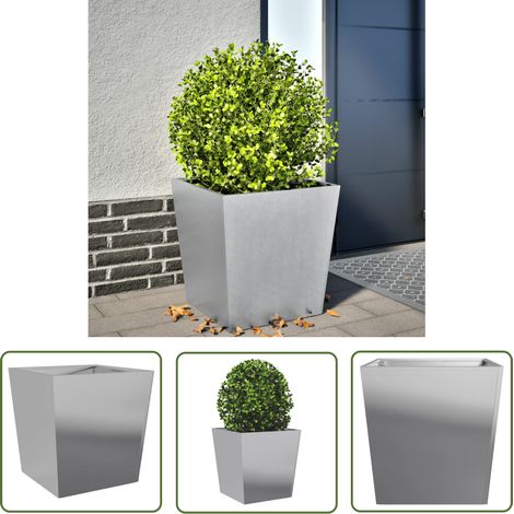 vidaXL Jardinière 50x50x50 cm acier galvanisé (1/5)