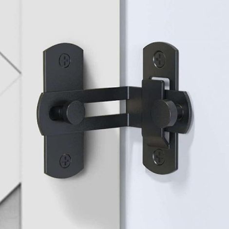 Verrou de porte réversible à 90 degrés, verrou d'angle droit pour porte de grange, boucle pour porte courbe Hy (1/5)