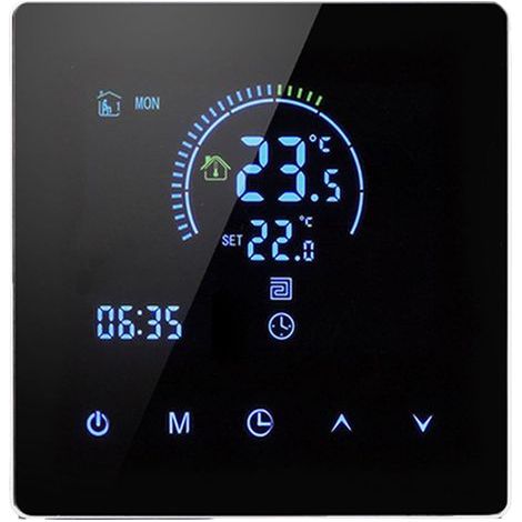 Intelligenter 3A-Thermostat mit farbigem Touchscreen-LCD-Display, Warmwasserboiler für Zuhause, Büro, Einkaufszentrum, Geschäft, Weiß, Standardmodell (1/5)