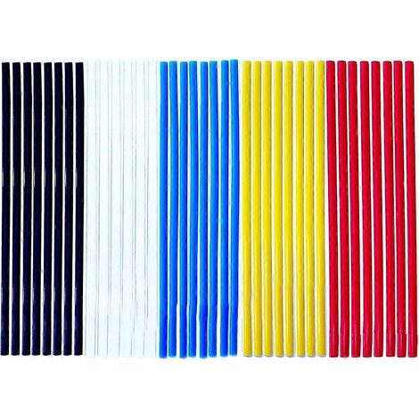 Kit de 40 baguettes de soudure plastique – Bandes de réparation de soudure plastique de 3 mètres (9,8 pieds), kit standard de baguettes de soudure plastique plates pour pare-chocs de voiture - JBMEDIA (1/4)