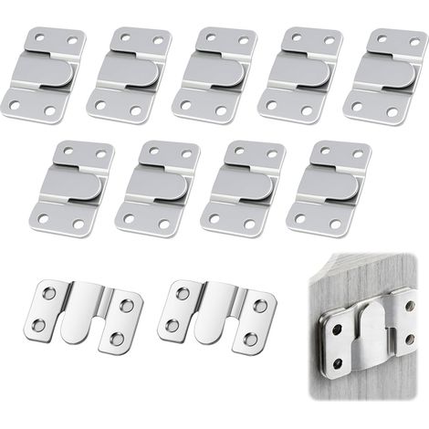Support Montage Encastré Dissimulé, Support Intersécable Invisible en Acier Inoxydable, pour Fixation Murale de Cadres, Miroirs et Meubles, Fixations Solides et Discrètes pour Mur et Bois (1/5)