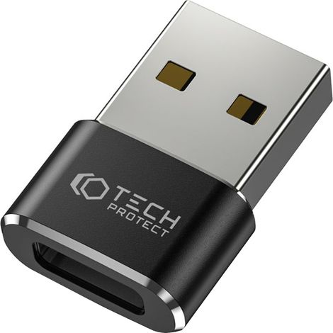 Adaptador USB a tipo C Tech-protect Ultraboost negro (1/3)