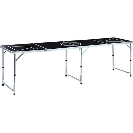 vidaXL Mesa de beer pong plegable negro 240 cm (1/5)