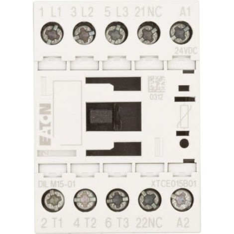 Contactor de potencia 15A 3P 24V CC 0Z 1R DILM15-01(24VDC) 290108