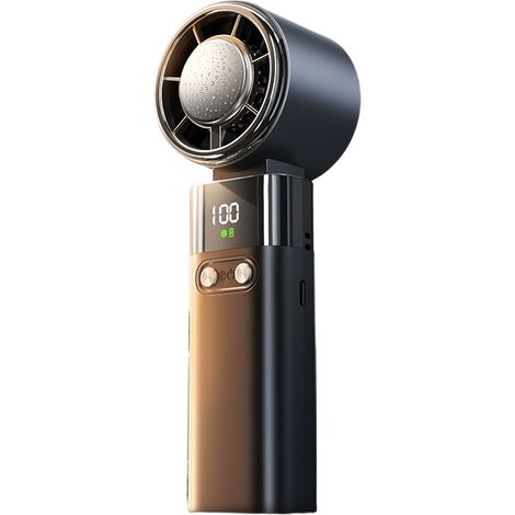 Ventilateur pliable, mini ventilateur USB, ventilateur portable, ventilateur de bureau, 80 x 58 x 55 mm, noir (1/5)