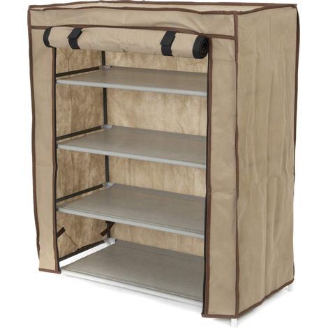 Compactor Étagère Range-Chaussures, Marron, 59 x 29 x H.72 cm, RAN6960 (1/5)