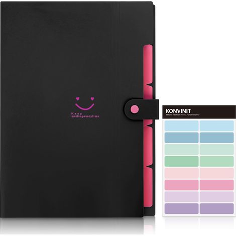 Trieur à documents format A4 en Polypropylène PP avec 5 compartiments imperméable, souple, et légère, fournitures de bureau et de scolaires (1/5)