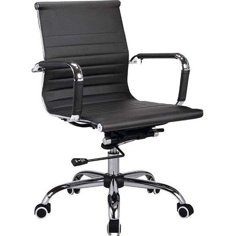Silla despacho giratoria elevable acabado negro, 90-97cm(alto) 58cm(ancho) 64cm(largo). (1/2)