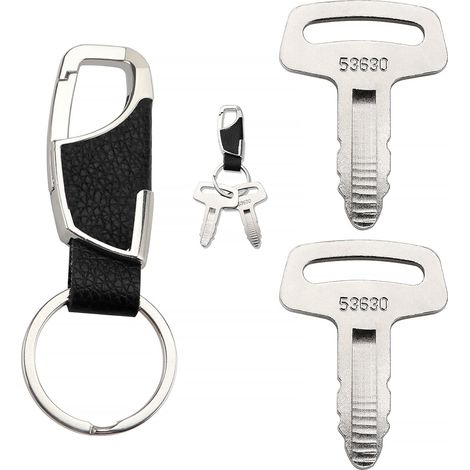2 Pieces RC101-53630 Replacement Ignition Keys Replacement Key with Key Ring Compatible with Kubota Excavators, Loaders and Generators (1/5)