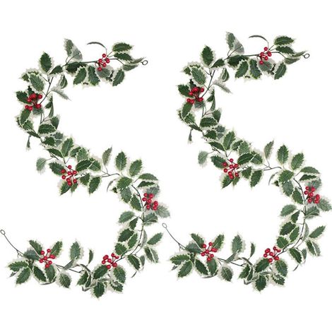Weihnachtsgirlande Beeren Tannenzapfen 2m Kunststoff (1/5)