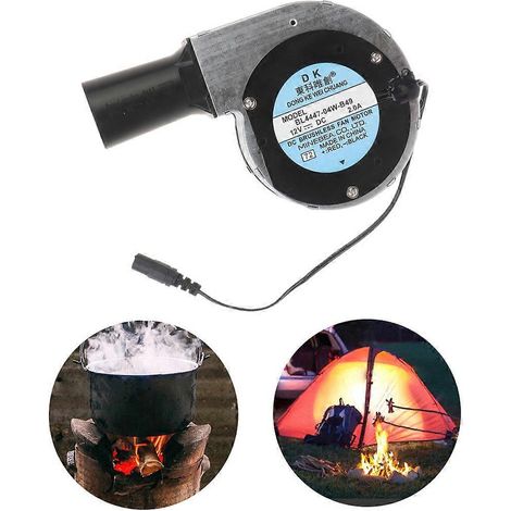 Ventilateur électrique pour fumoir et barbecue 11028, AC100-240V pour DC12V 2A, vitesse réglable (1/4)