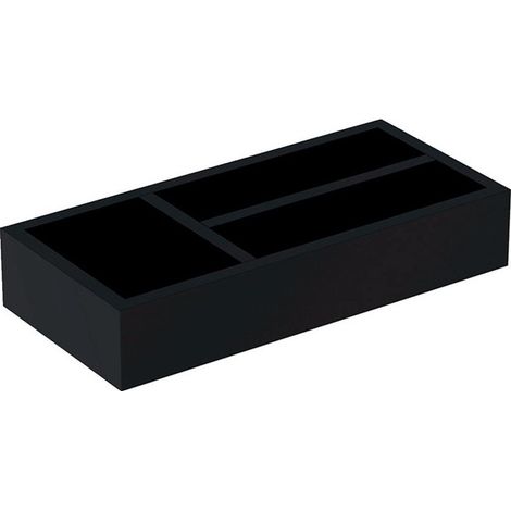 Casier de rangement agencement en T Geberit, pour tiroir supérieur: Largeur 32.3cm, Hauteur 5.9cm, Profondeur 15cm, Gris velouté / Mélamine structurée