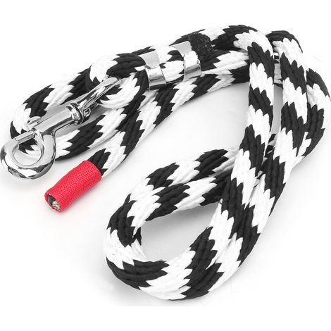 Laisse tressée résistante avec crochets en alliage plus épais pour chevaux, grands chiens, moutons et autres animaux d'élevage. (1/5)