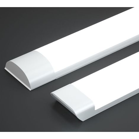 Bandeau LED linéaire de 120 cm - 40 W - Blanc neutre - Plafonnier rectangulaire - Tube LED - Pour plafond, garage et magasin (1/5)