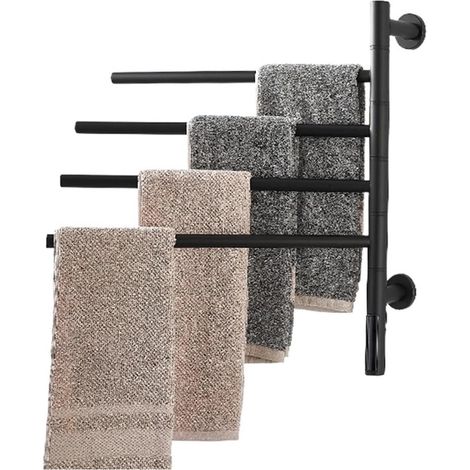 Sèche-Serviettes Électrique Thermostatique, Porte-Serviettes Électrique Rotatif Et Pliable (1/3)