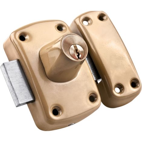 Cerradura sobreponer esmaltada handlock doble llave (1/2)