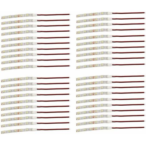 Bande Led 5050 - 10 cm - Étanche Gel De Silicium - Double Face Adhésif - 12 V Cc - Pour Caravane Et Intérieur - 40 Pièces (1/5)