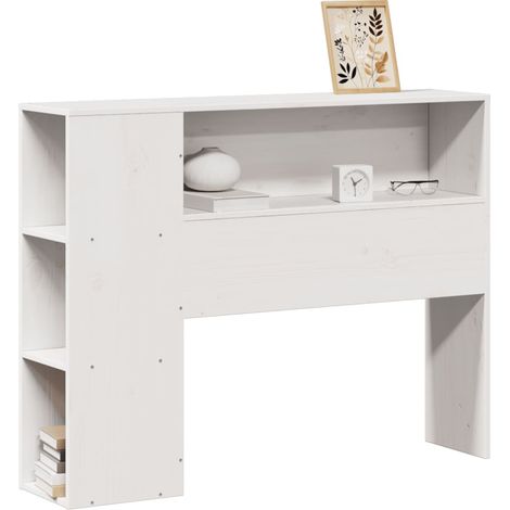 Maison Exclusive - Testiera con Ripiani Bianca 75 cm in Legno Massello di Pino
