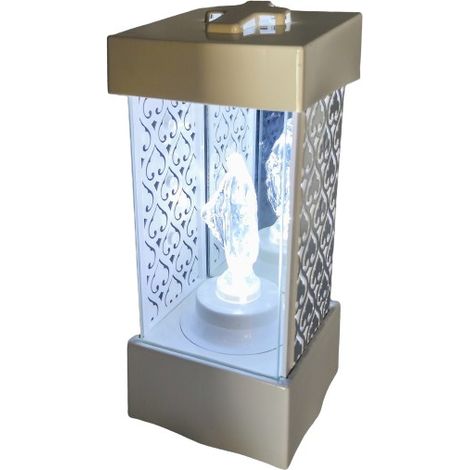 LAMPION L-25-2 /LED / LUSYRO RÜCKSEITE SILBERNE SEITEN +LED / WEISS - SAUBER / 1 STÜCK (1/5)