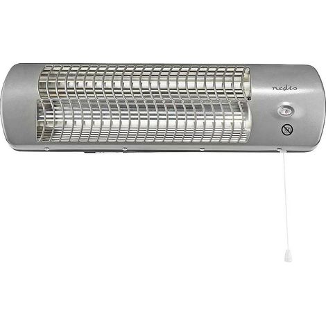 Nedis HTBA10GY - Riscaldamento da bagno - 1200 W - Termostato regolabile - 2 modalità di calore - X4 - Grigio (1/5)