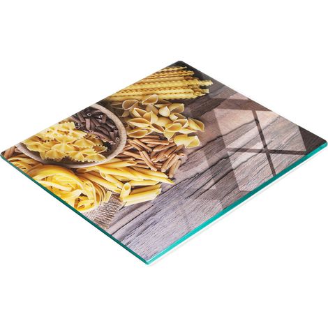 Tablero de vidrio templado con estampado decorativo Pasta Mix 60x52 cm
