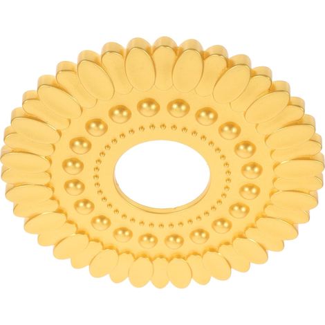 Médaillon de Plafond Décoratif Rond en Ps Or, Design Européen Polyvalent Résistant la Déformation, pour L’éclairage Décoration Intérieure Élégante (1/5)