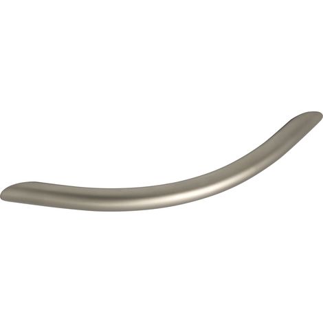 Griff Meduna Schubladengriff B 375 mm gebogen Möbelgriff Stahl vernickelt matt (1/2)