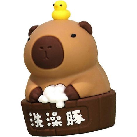 Statuette de capybara - Ornement de bureau, sculpture décorative mignonne, figurine animale, décoration de tableau de bord de voiture pour bureau, fête ou chambre-Style D
