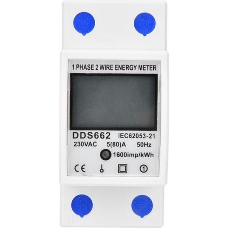 Compteur d'électricité numérique monophasé, compteur d'électricité monophasé à deux fils, compteur d'électricité multifonction-AquaForge (1/5)