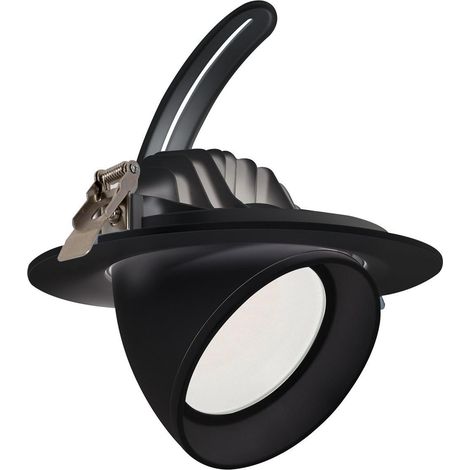 LED Downlight Strahler Rund Schwenkbar Chip Schnitt Ø 200 mm 3500K Warmweiß 60 W (1/4)