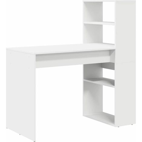 Maison Exclusive - Schreibtisch mit Regal Weiß 113 x 54 x 120 cm