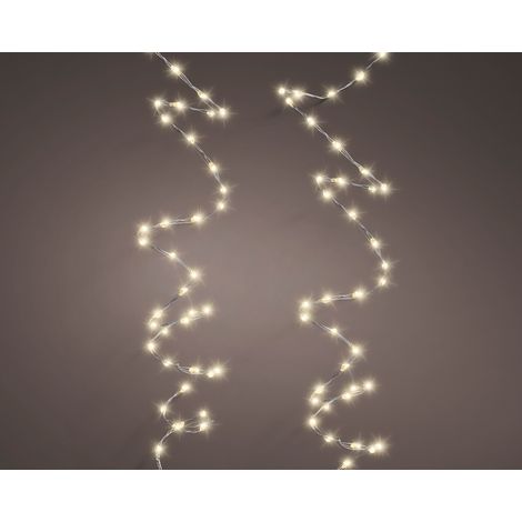 Filo micro LED extra denso 756 luci lunghezza 1200 cm argento/bianco caldo Peraga Christmas (1/4)