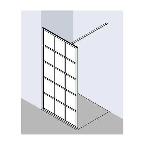 Kermi WALK-IN Dark Edition WW2 0900x 2000 BV : 880-900 SWS verre trempé transparent Clean (1/2)