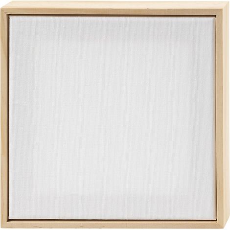 (Bundle) Stretched Canvas with Frame - size 15,8x15,8 cm - 280 g - white (25726)