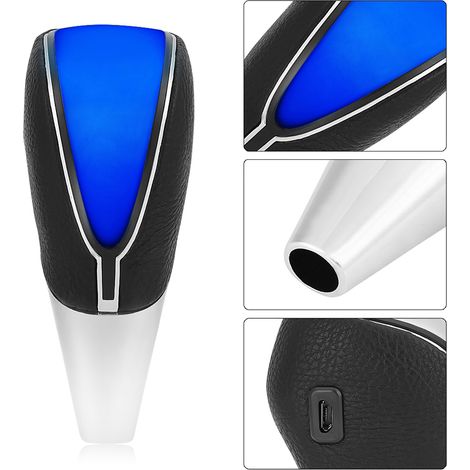 Sélecteur de vitesse universel à induction LED pour automobiles (intérieur bleu) (la couleur du connecteur du chargeur de voiture est aléatoire) (1/4)