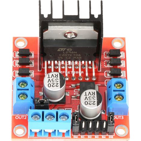 L298N Modul H-Brücken-Treiberplatine Modul für Schrittmotor Smart Car Roboter (1/5)