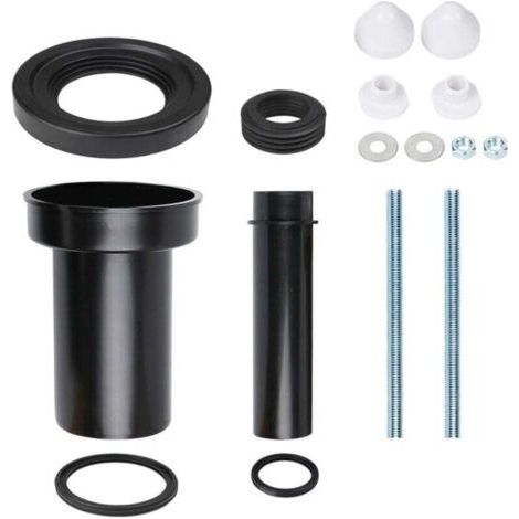 Kit de raccordement pour WC suspendu – Longueur 18,5 cm – Diamètre d'évacuation 90 mm – Tube PE-HD et manchon PP (1/3)