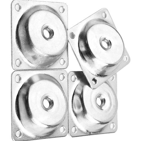 Ensemble de 5 plaques de fixation biseautées pour pieds de meubles en fer forgé (1/5)