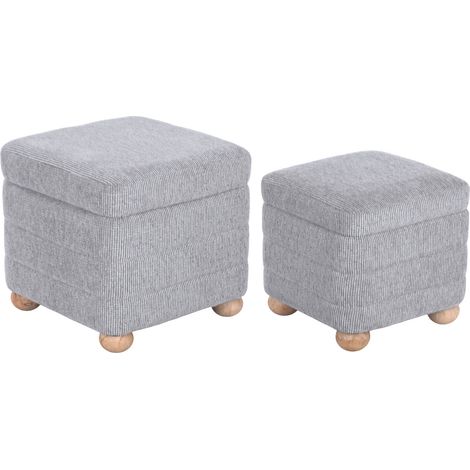 Reposapies Set 2 Poliester 43X43X40 Almacenaje Int (1/5)
