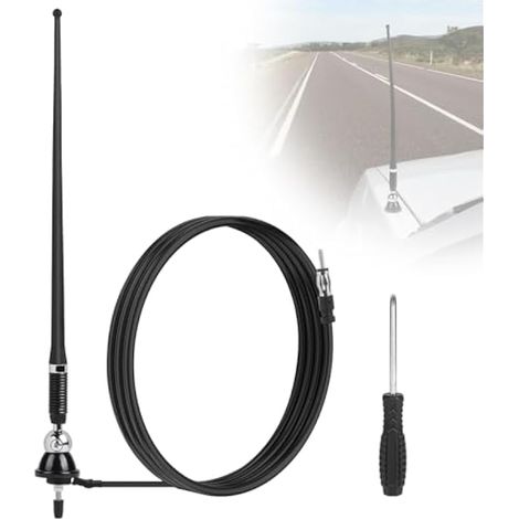Antenne marine universelle FM/AM en caoutchouc étanche de 40 cm (16 pouces) pour voitures, bateaux, yachts, camping-cars et camions. (1/5)
