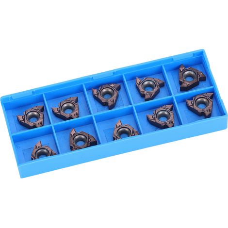 10 plaquettes de filetage pour tour CNC, porte-outil de tournage à lame en carbure indexable 16ER AG60 (EM598L) (1/5)