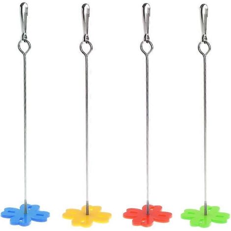 Porte-nourriture pour oiseaux en acier inoxydable, brochette à fruits pour diamants, crochet suspendu métallique, taille L.