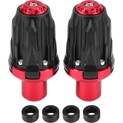 Protezioni telaio moto Akozon Scushing Framers Sliders 10mm Anti-Crash Protectors Rosse - Lega di alluminio T6063, 5 colori, facile installazione (Rosso) (1/5)