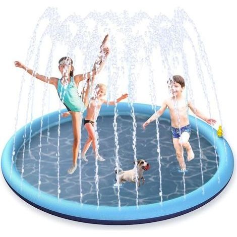 Tapis d'eau 170cm – PVC antidérapant – Splash Pad pour jeux d'eau extérieur – Compatible avec tuyau d'arrosage standard (1/5)