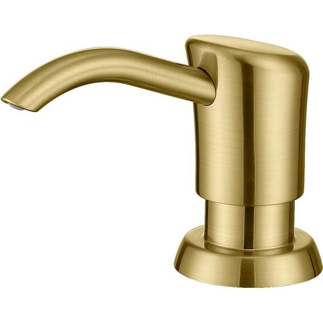 Seifenspender für die Küchenspüle mit großer 500-ml-Flasche, langlebig, leicht zu reinigen, 360° drehbarer Pumpkopf, praktische und vielseitige Lösung, Gold (1/5)